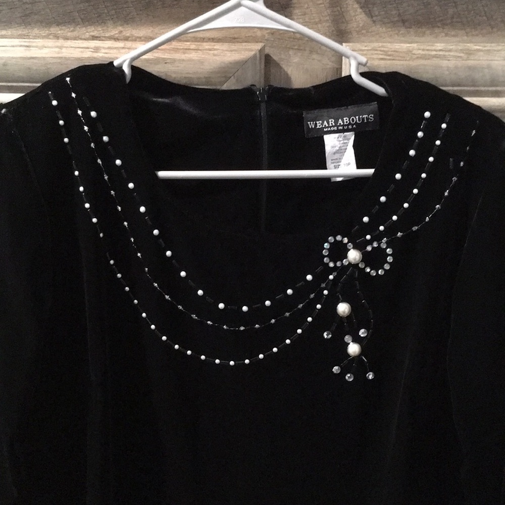 Black Color Women’s Size 10 Petite Polyester Dress - Picture 2 of 8